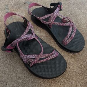 Chaco Women's Strappy Pink and Black Sandals